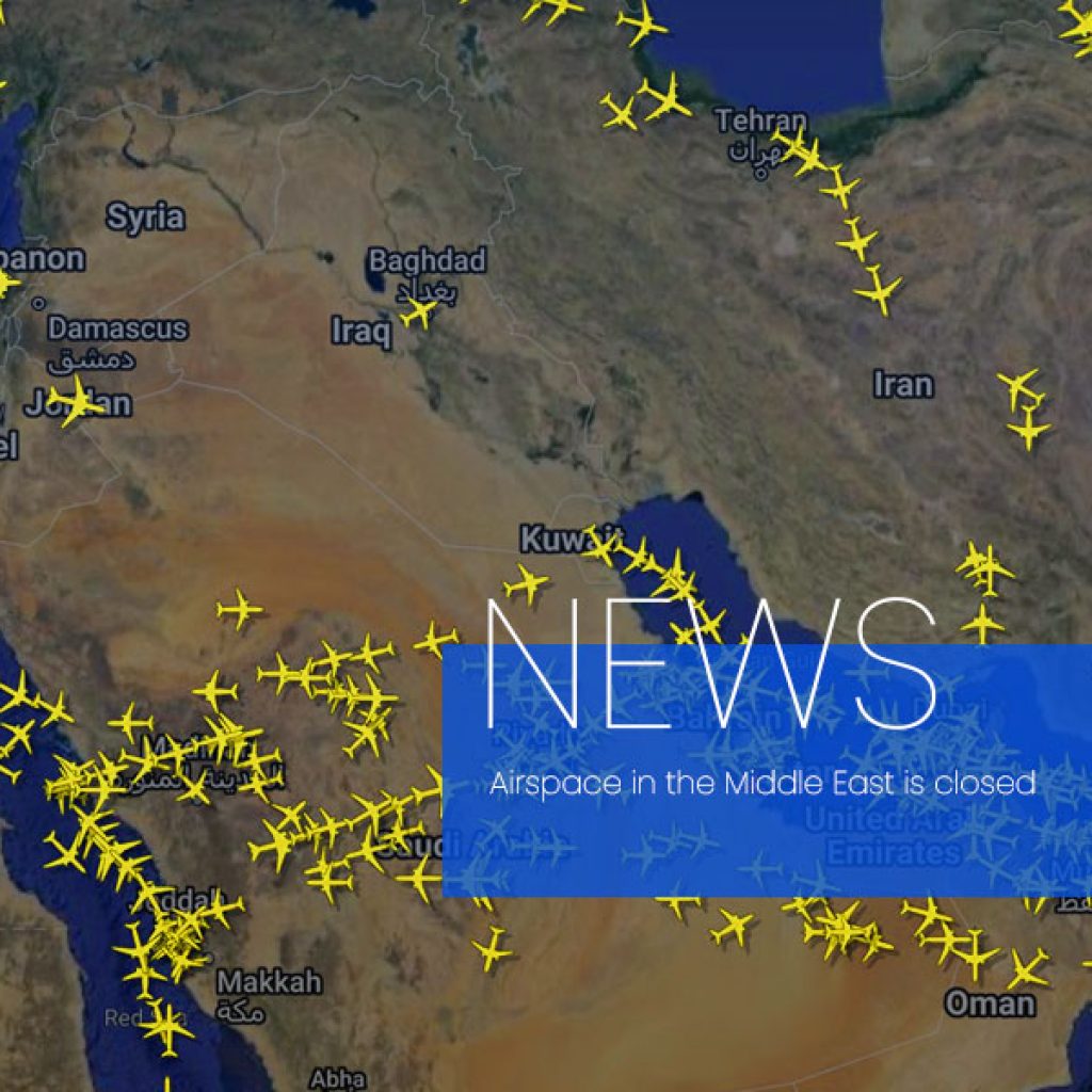 Airspace in the Middle East is closed
